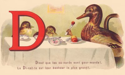 D: ¡Dios! ¡qué golosos son los patos! ¡La merienda es su mayor felicidad! de French School