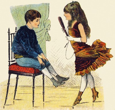 Bailarina. Grabado en "ABC irrompible en lienzo barnizado". A. Capendu, editor, París, finales del siglo XIX. Librería infantil ilustrada. 8 páginas. Dim: 21,5x18cm de French School