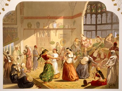 Ceremonia de danza en El Cairo, 1860 de French School