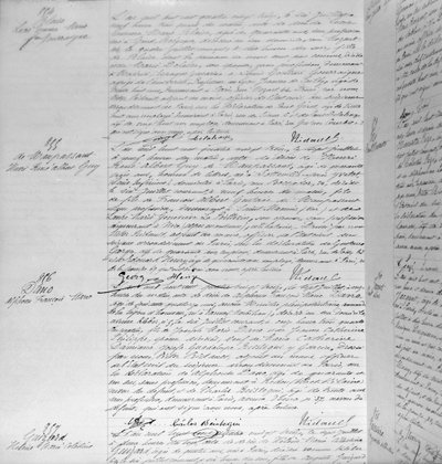 Certificado de Defunción de Guy de Maupassant (1850-93) 7 de julio de 1893 (detalle) de French School