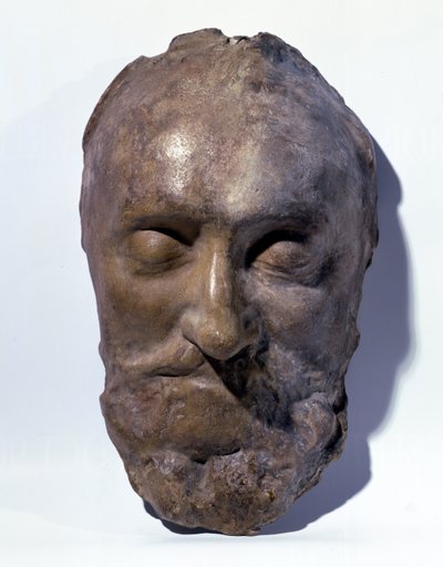 Máscara mortuoria de Enrique IV (1553-1610) Rey de Francia (cera) de French School