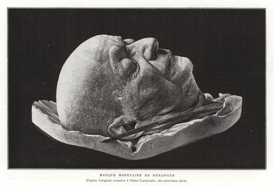 Máscara mortuoria de Pierre-Jean de Béranger, poeta y compositor francés de French School