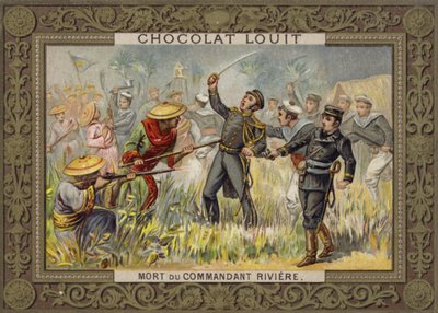 Muerte de Henri Rivière, oficial naval francés, Tonkín, 1883 de French School