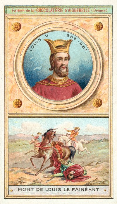 Muerte de Luis V de Francia, 987 de French School