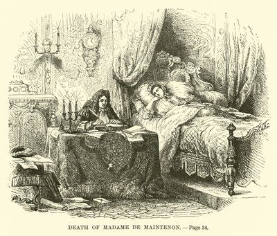 Muerte de Madame de Maintenon de French School