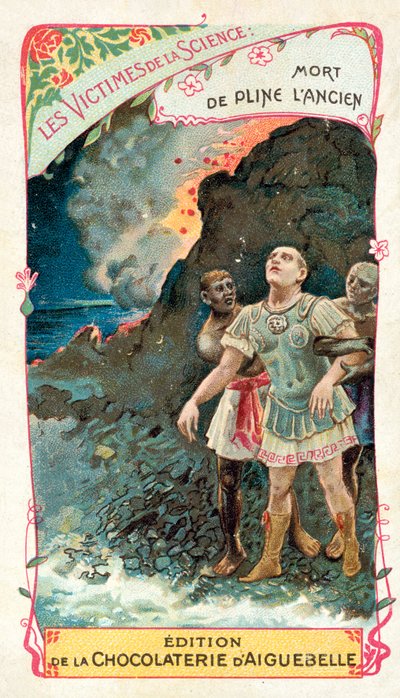 Muerte de Plinio el Viejo en la erupción del Vesubio, 79 de French School