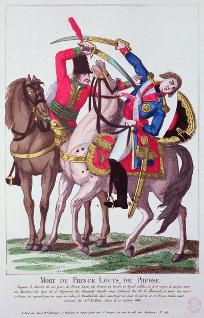 Muerte del Príncipe Luis de Prusia, 10 de octubre de 1806 de French School