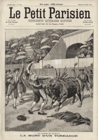 Muerte del torero español El Tito, Perpiñán, Francia de French School
