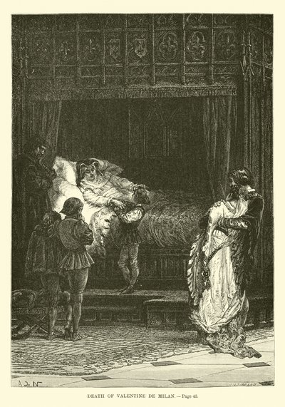 Muerte de Valentina de Milán de French School