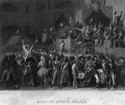 Muerte del diputado Jean Feraud (1764-1795) - en “Revolución francesa” de Thiers de French School