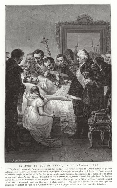 Muerte del duque de Berry, 13 de febrero de 1820 de French School