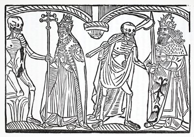 La muerte habla con el Papa y el Emperador de French School