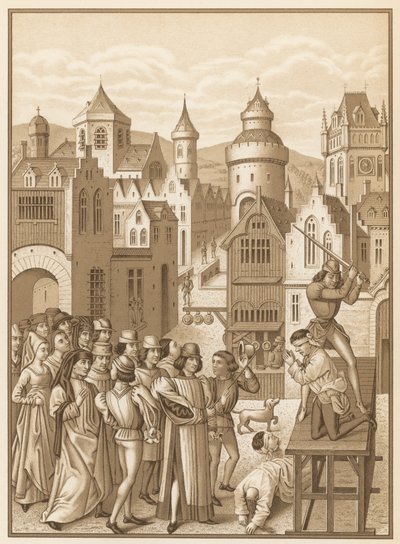 Decapitación de Guillaume de Pommiers de French School