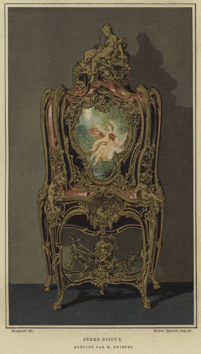 Serre-bijoux decorado por Joseph Emmanuel Zwiener, siglo XIX de French School