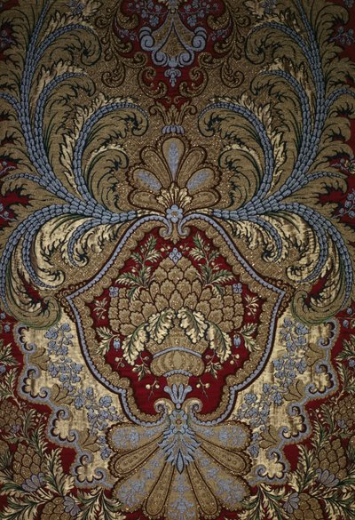 Detalle decorativo de un tapiz, Palacio de Versalles (textil) de French School