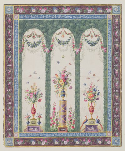 Diseño decorativo para un cenador o logia de jardín de French School