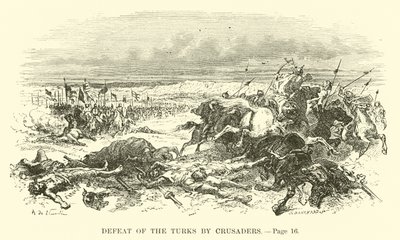 Derrota de los turcos por los cruzados de French School