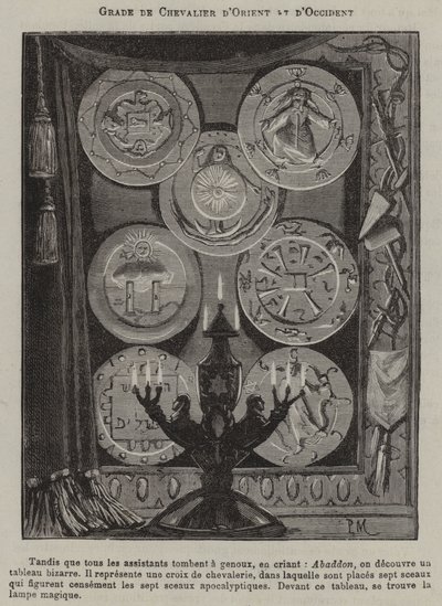 Grado de un Caballero del Este y Oeste (grabado) de French School