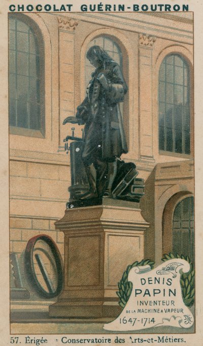 Denis Papin, Inventor de la Máquina de Vapor, 1647-1714, Erigida en el Conservatorio de Artes y Oficios de French School