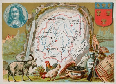 Departamento de Correze en el centro-sur de Francia de French School