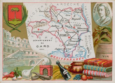 Departamento de Gard en el sur de Francia de French School