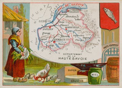 Departamento de Haute Savoie en el este de Francia de French School