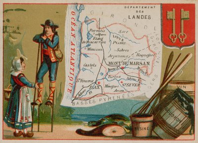 Departamento de Landes en el sur de Francia de French School