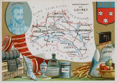 Departamento de Loiret en el centro-norte de Francia de French School
