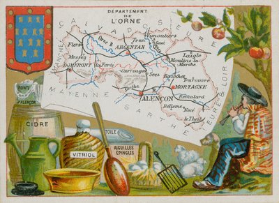 Departamento de Orne en el noroeste de Francia de French School