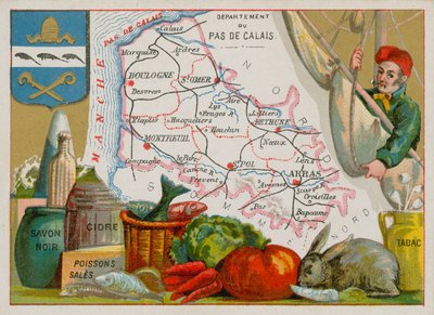 Departamento de Pas-de-Calais en el norte de Francia de French School