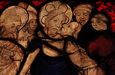 Detalle de la Traición de Judas, originalmente de la Iglesia de Betton, Bretaña de French School