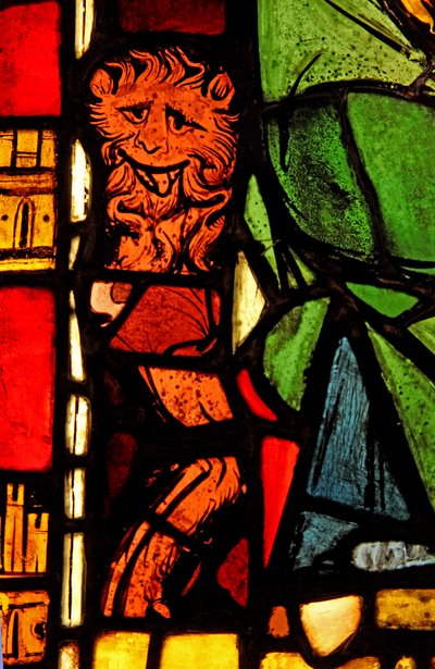 Un león en el panel de San Pedro: de la Capilla del Castillo, Rouen de French School