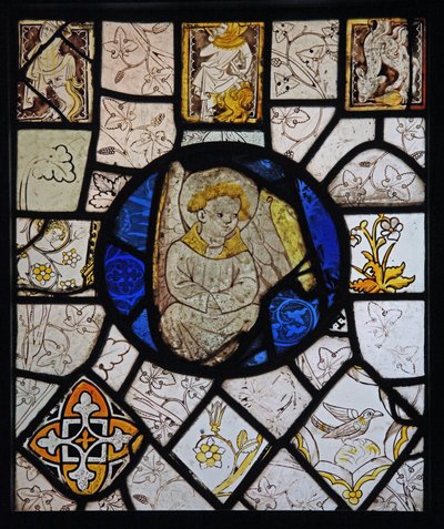Grisalla con grotescos y un ángel; Normandía de French School
