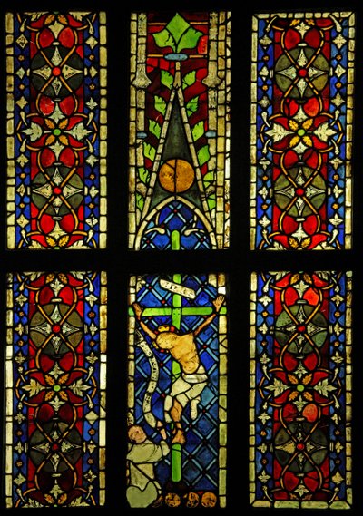 La Crucifixión, originalmente de la iglesia de los Franciscanos en Colmar? de French School