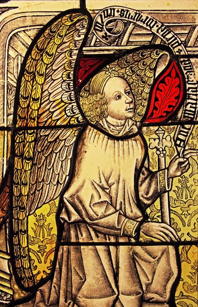 El ángel Gabriel en la Anunciación, originalmente del Alto Rin de French School