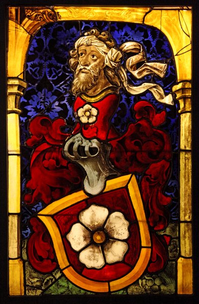Armas de la familia Mullenheim, c.1467. ex taller de Peter Hemel; Alsacia de French School