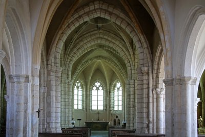 Representación del extremo este de la iglesia de French School
