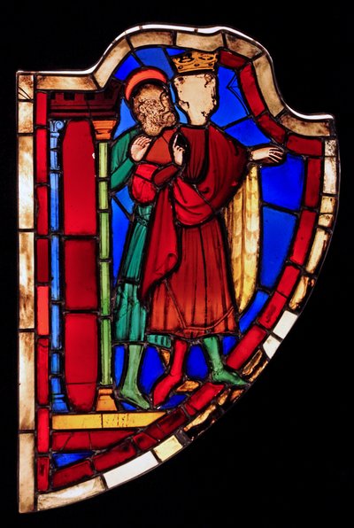 Dos personas, ex Ste Chapelle (Bay C, la ventana de Esther) de French School