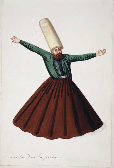 Derviche en Oración, período otomano, tercer cuarto del siglo XVIII de French School