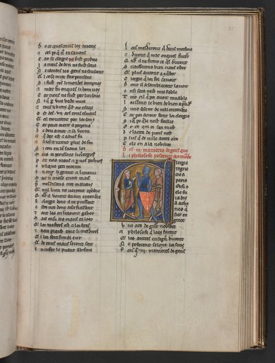 Des III manieres de gens que li philosophe posent au monde, de Aldobrandino de Siena, Le Régime du corps; Gautier de Metz, L