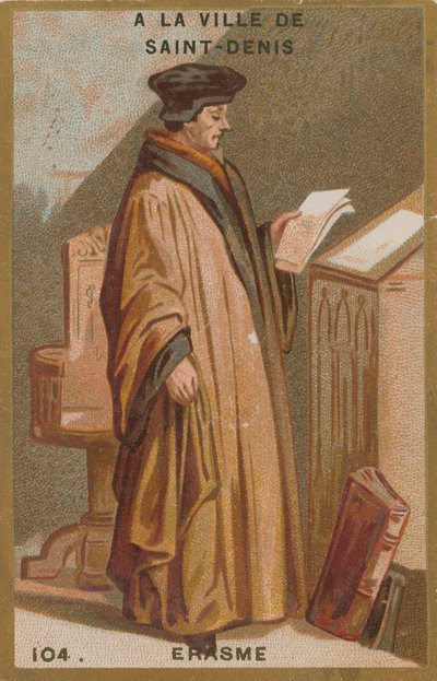 Desiderio Erasmo, erudito y teólogo neerlandés de los siglos XV y XVI de French School