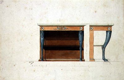 Diseño para una consola Directoire, c.1795 de French School