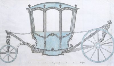 Diseño para un carruaje, c.1760 de French School