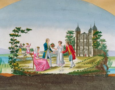 Diseño para una decoración de abanico. c.1830 de French School