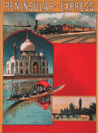 Diseño para un cartel publicitario del Peninsular Express, principios del siglo XX de French School