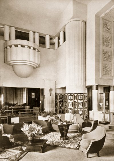 Diseño para el Salón del Pabellón Primavera en la Exposición Internacional de París en 1925 de French School