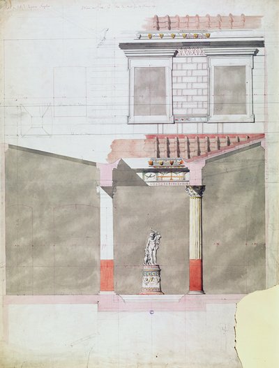 Diseño para el atrio del palacio pompeyano del Príncipe Napoleón III (1808-73) de French School