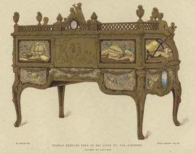 Escritorio hecho para el Rey Luis XV de Francia por Jean Henri Riesener, siglo XVIII de French School