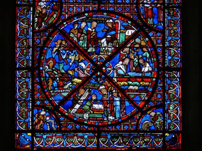 (detalle) de escenas de la vida de San Esteban de French School
