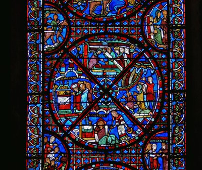 (detalle) de escenas de la vida de San Esteban de French School